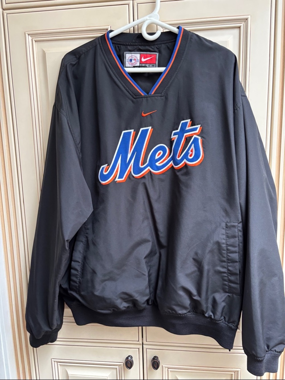 Nike Black Mets Pullover Windbreaker Logo size XL excellent condition